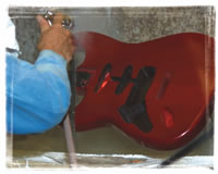 hand-sprayed