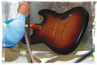 three-tone sunburst pattern